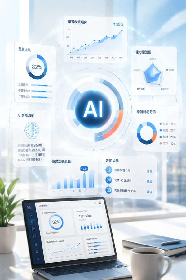 AI 智能
360° 學習洞察系統畫面